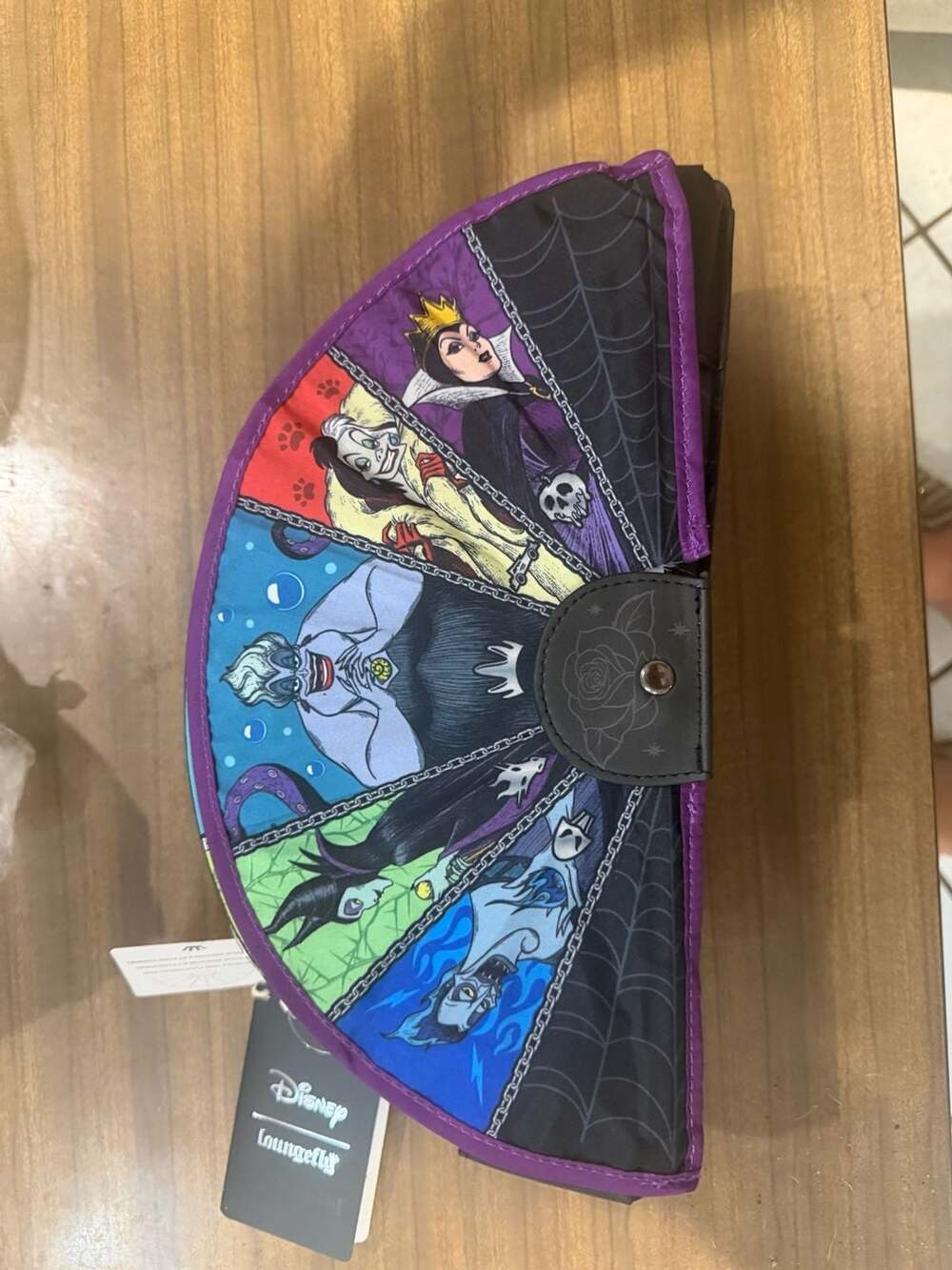 Loungefly Disney Villains Fan Figural Crossbody Bag